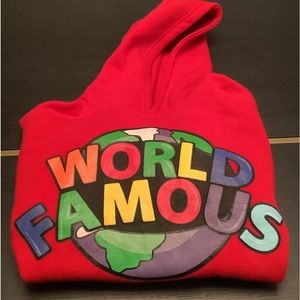 Boys red hooded sweatshirt size large 14-16